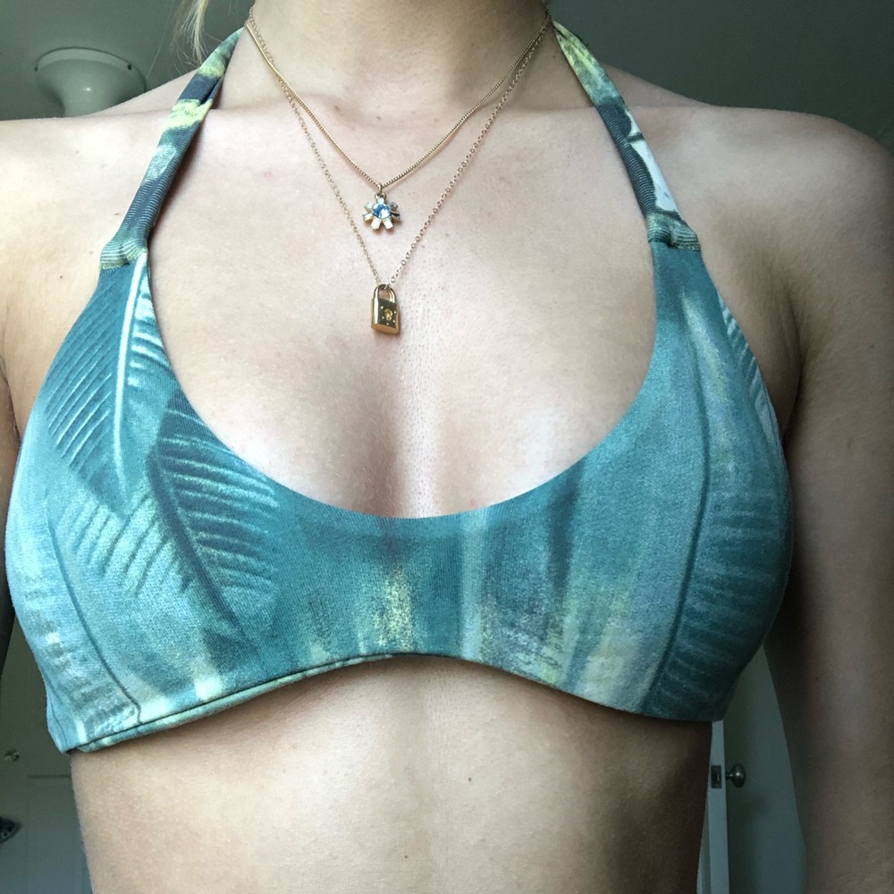 midori halter palm bikini top